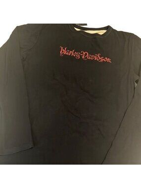 Harley-Davidson Black Long Sleeve Cotton Pullover Top Size 3X